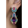 Colorful teardrop earrings - Kolczyki - 