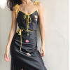 Contrast strap v neck dress - Dresses - $23.19 
