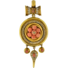 Coral, Diamond, Enameled Locket 1880s - Other jewelry - 