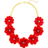 Coral Red Rose Necklace - Naszyjniki - 
