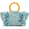 Corallina Two-Tone Woven Raffia Bag - Hand bag - 