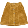 Corduroy front button skirt - Suknje - 