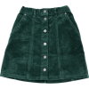 Corduroy front button skirt - Skirts - 