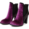 Corduroy high heels ankle boots - Škornji - 