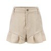 Corduroy high waist ruffle shorts - ショートパンツ - $15.99  ~ ¥1,800
