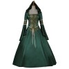 CosplayDiy Women's Medieval Hooded Fancy Dress Victorian Costume - Dresses - $78.00 