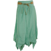 Cotton Belted Gypsy Skirt - Gonne - 