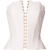 Cotton Lace-Up Corset Top - Majice - duge - 