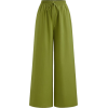 Cotton Mid Rise Waist Pants - Capri & Cropped - 