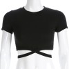 Cotton crew neck tight T-shirt - 半袖シャツ・ブラウス - $17.99  ~ ¥2,025