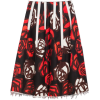 Cotton drill skirt with Roma print - Skirts - 