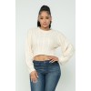 Cream Cable Pullover Top - Pullovers - $56.65  ~ £43.05
