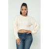 Cream Cable Pullover Top - Puloveri - $56.65  ~ 359,87kn