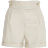 Cream Faux Leather Shorts - Drugo - 