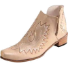 Cream Western Booties - Stiefel - 