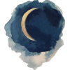 Crescent moon illustration - Rascunhos - 