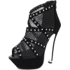 Crochet Diamante Strap Peep Toe - Boots - $48.99  ~ £37.23