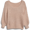 Crochet Pullover Sweater - Pullovers - 