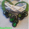 Crocheted necklace made of wire with Sou - Minhas fotos - 