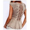 Crochet tan top - Hemden - kurz - 