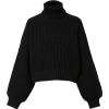 Crop Sweater Turtle Neck - Pullovers - 