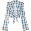 Cropped Chess Blouse - AMARO - Рубашки - длинные - 