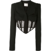 Cropped Lace Block Blazer - Jacket - coats - 