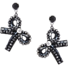 Crystal Bow Drop Earrings - Earrings - 