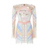 Crystal Embroidered Crepe Dress by Balma - Obleke - 