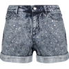 Crystal-embellished bleached denim short - pantaloncini - £35.44  ~ 40.05€