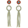 Crystal-embellished tassel-drop earrings - Brincos - 