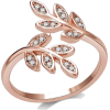 Crystal feather rose ring - Prstenje - 