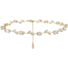 Crystal  rose choker necklace - Halsketten - 
