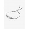 Cubic Zirconia Silver-Tone Slider Bracelet - Bracelets - $115.00  ~ £87.40