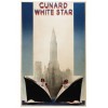Cunard white star art deco poster - Illustraciones - 