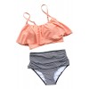 Cupshe Fashion Women Falbala High-Waisted Bikini Set - Swimsuit - $26.99  ~ £20.51