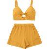 Cut Out Crop Top And Shorts Set  - Camisas sin mangas - 