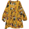 Cut Out Floral Tunic Dress - Haljine - 