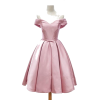 Cute Pink Satin Homecoming Dresses, Sati - 腰带 - $105.00  ~ ¥703.54