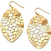 Cutout Leaf Earrings Gold - Earrings - $12.00 