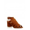 Cutout Sandals with Chunky Heels - 凉鞋 - $24.99  ~ ¥167.44