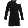 Cutout Strap Slim Thin Long Sleeve Dress - Dresses - $27.99 