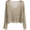 Cutout short wavy side sweater - Bolero - $21.99 