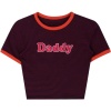 DADDY Striped Crop Top - T-shirts - 