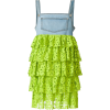 DAIZY SHELY tiered lace&denim pinafore - Kleider - 