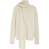 DEVEAUX cashmere scarf neck sweater - Swetry - 