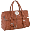 DIA Classic Black Quilted Studded Designer Inspired Satchel Handbag Tote Hobo Bag Purse Brown - Hand bag - $25.50 