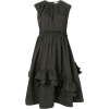 DICE KAYEK black ruffled dress - sukienki - 