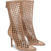 DIE-CUT LEATHER HIGH-HEEL BOOTS - Boots - 