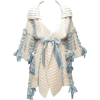 DIOR blue ribbon beige long cardigan - Swetry na guziki - 
